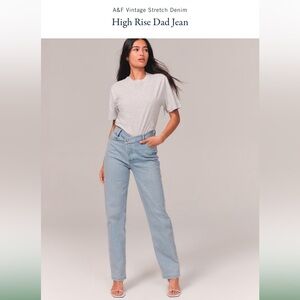 Abercrombie high rise dad jeans